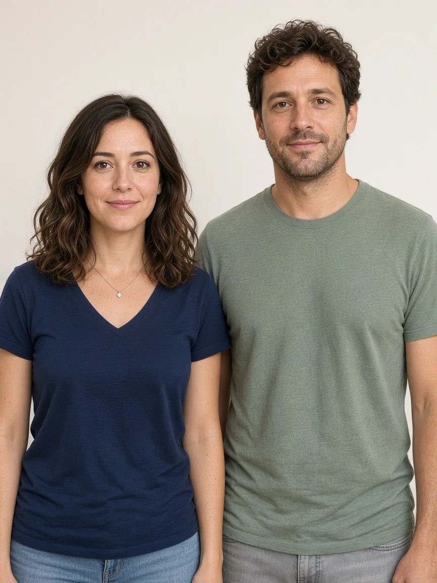 Clear adult couple photo ready for upload