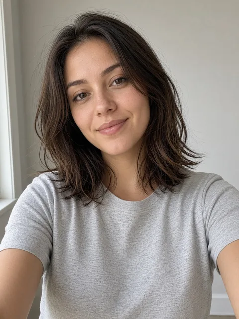 Sample selfie of a fictional adult