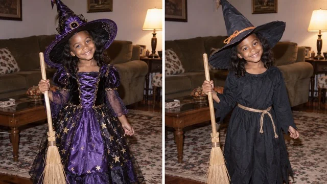 Synthetic fiction demo: witch costume reveal pairing for sorry i lied ai