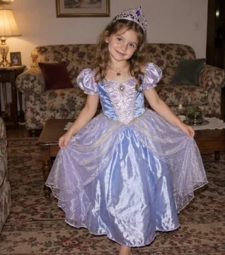 Synthetic demo of a polished princess costume stage for sorry i lied ai